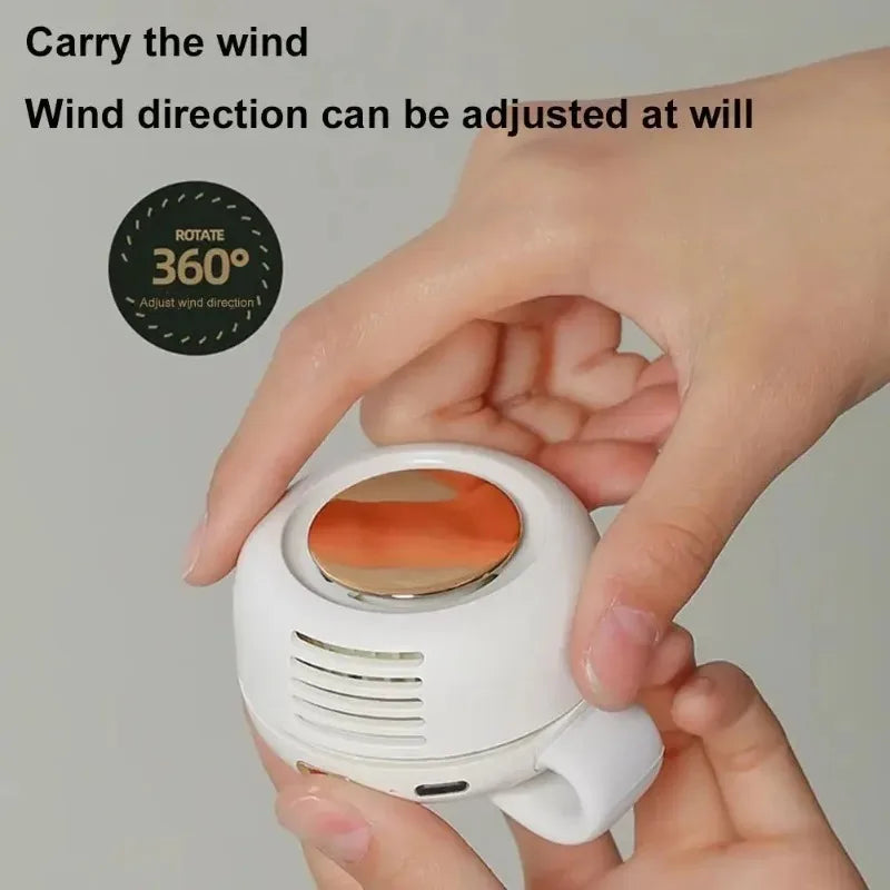 Ventilateur Portable Sans Pales — Clip Ceinture & Cou, 3 Vitesses