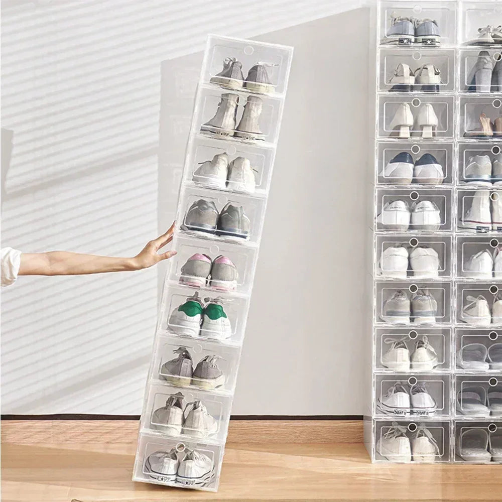 Boîtes à Chaussures Stackables Transparentes 6 Pack