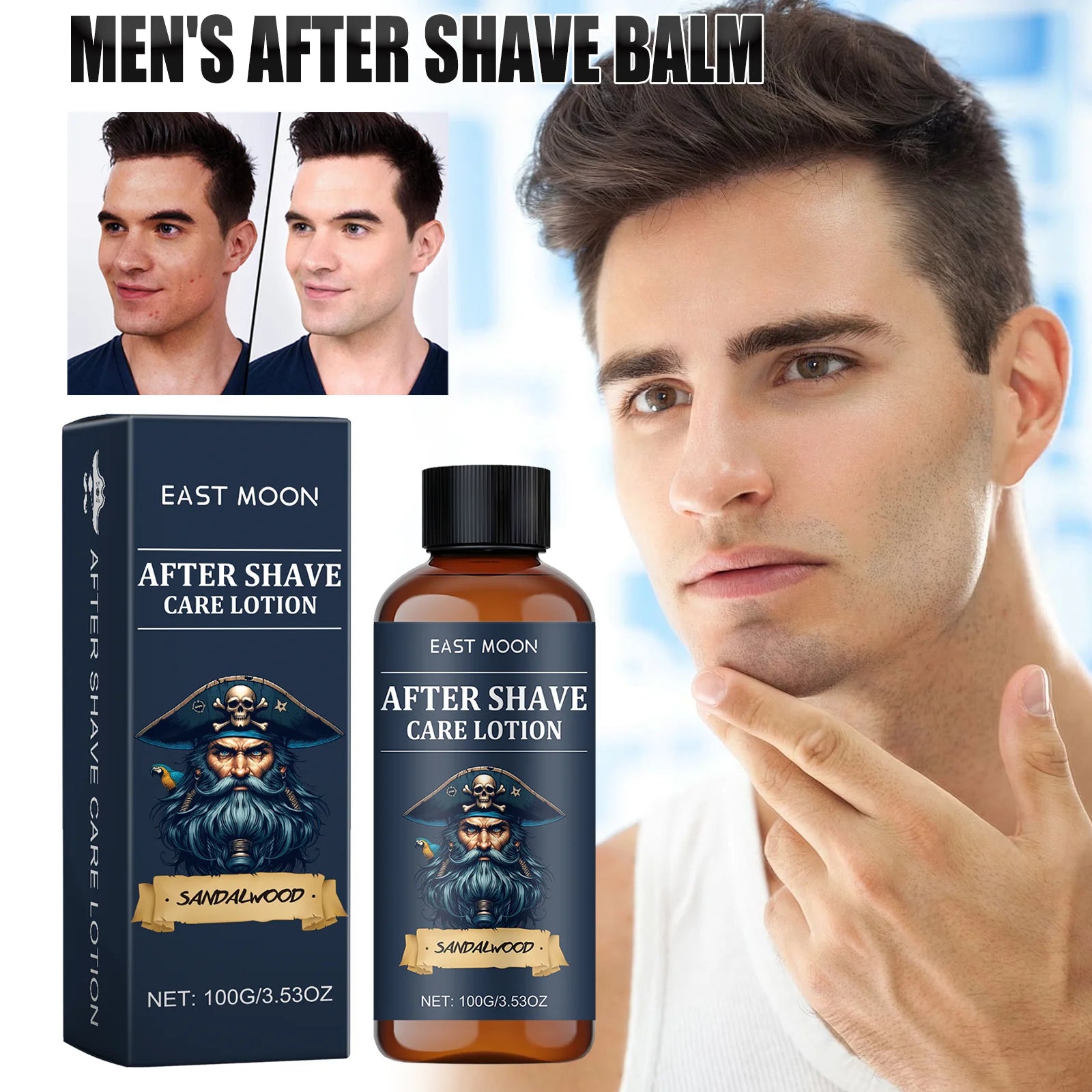 Baume Après-Rasage East Moon — Hydratant Apaisant Homme