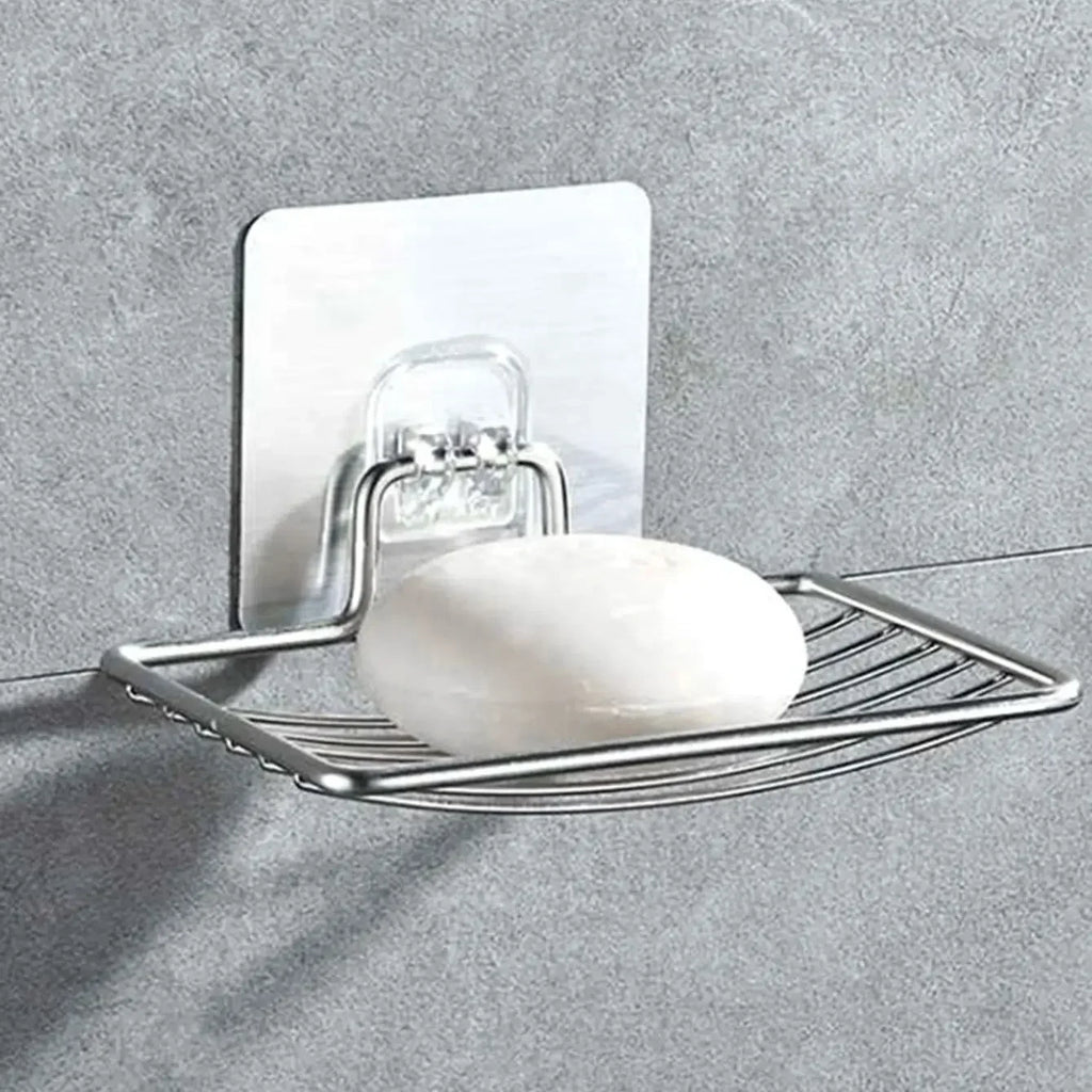 Porte-savon mural inox — Drainant, sans perçage