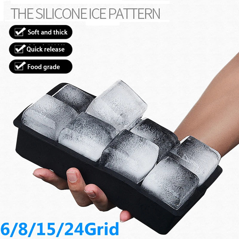 Moule à glaçons géant silicone — Grandes formes carrées