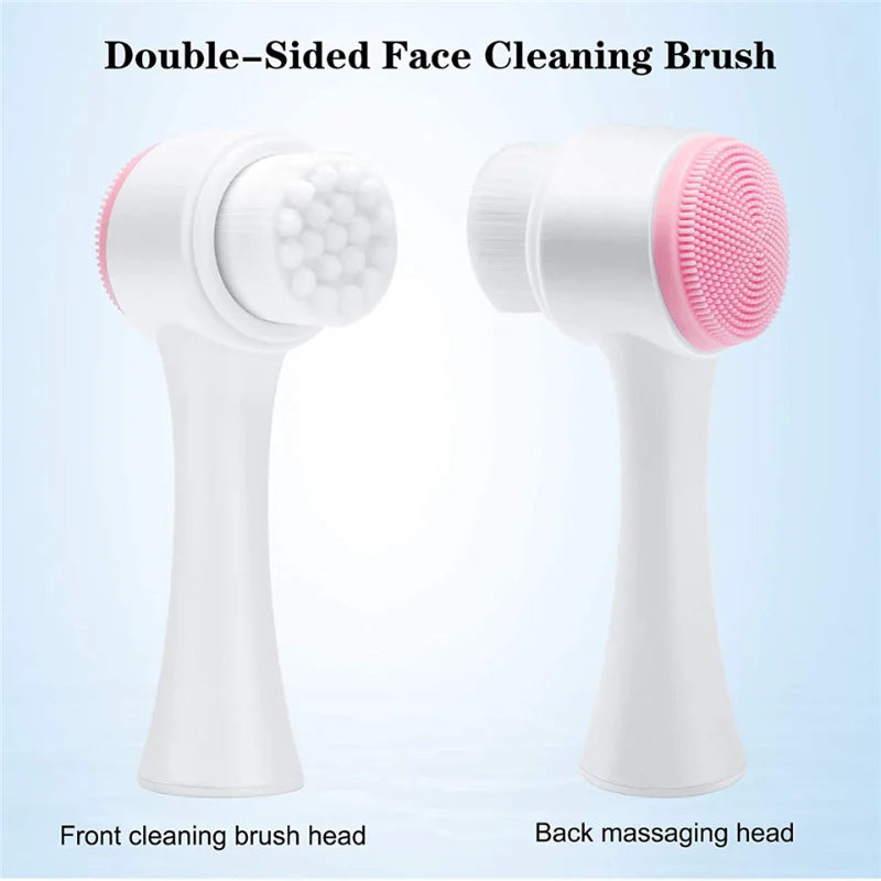 Brosse Nettoyante Visage Silicone — Double Face, Exfoliante