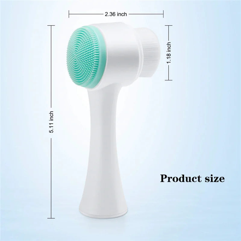 Brosse Nettoyante Visage Silicone — Double Face, Exfoliante