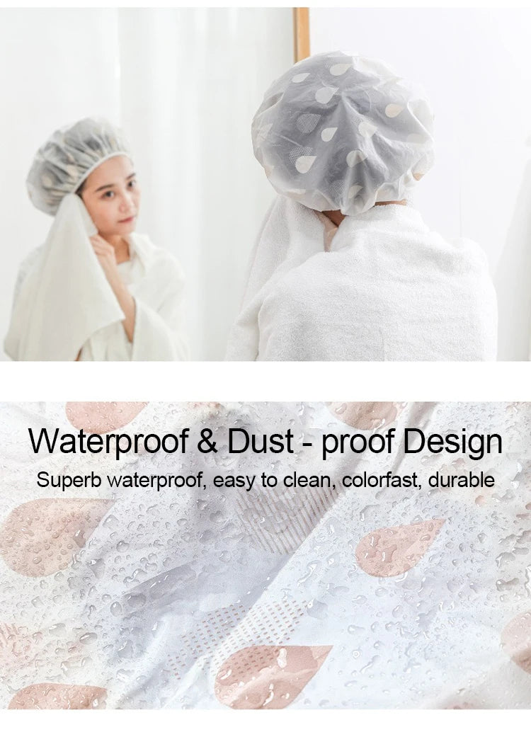 Bonnet de Douche Réutilisable — Imperméable, Taille Universelle
