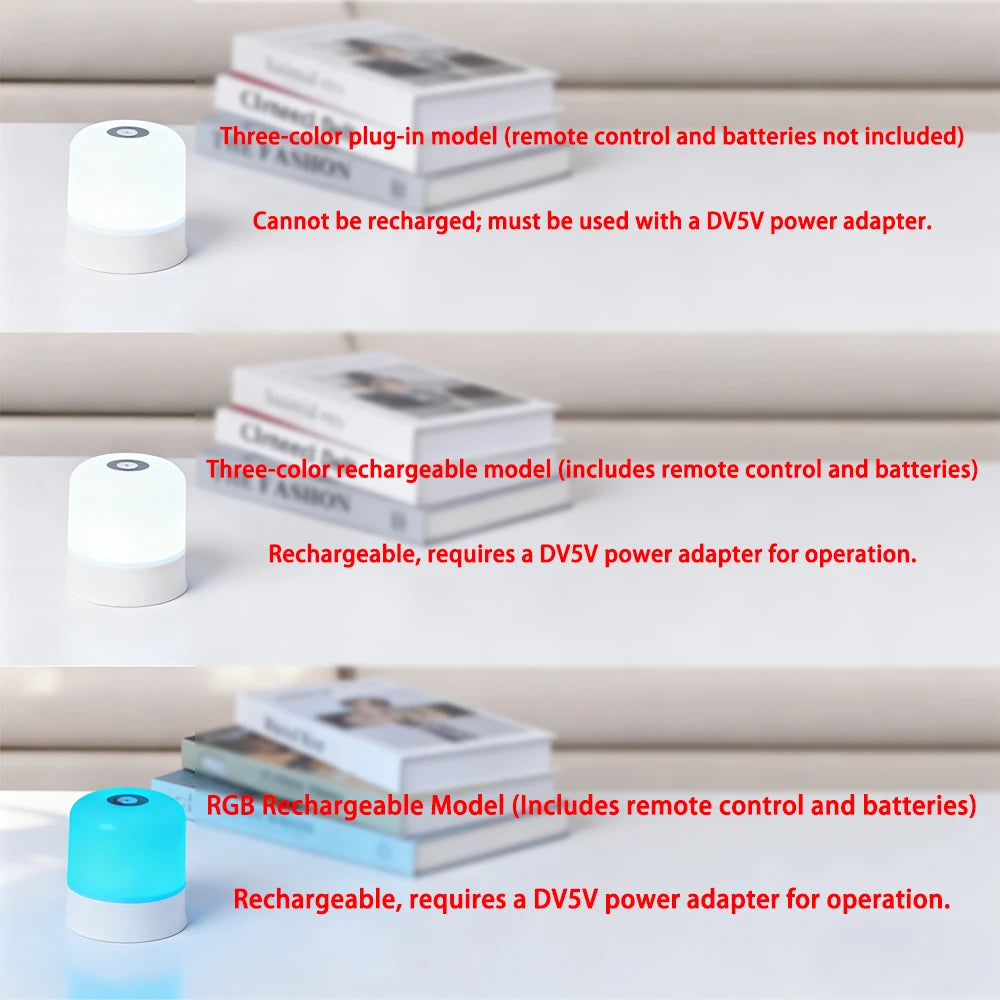 Lampe de Bureau LED Tactile Rechargeable — RGB & Blanc
