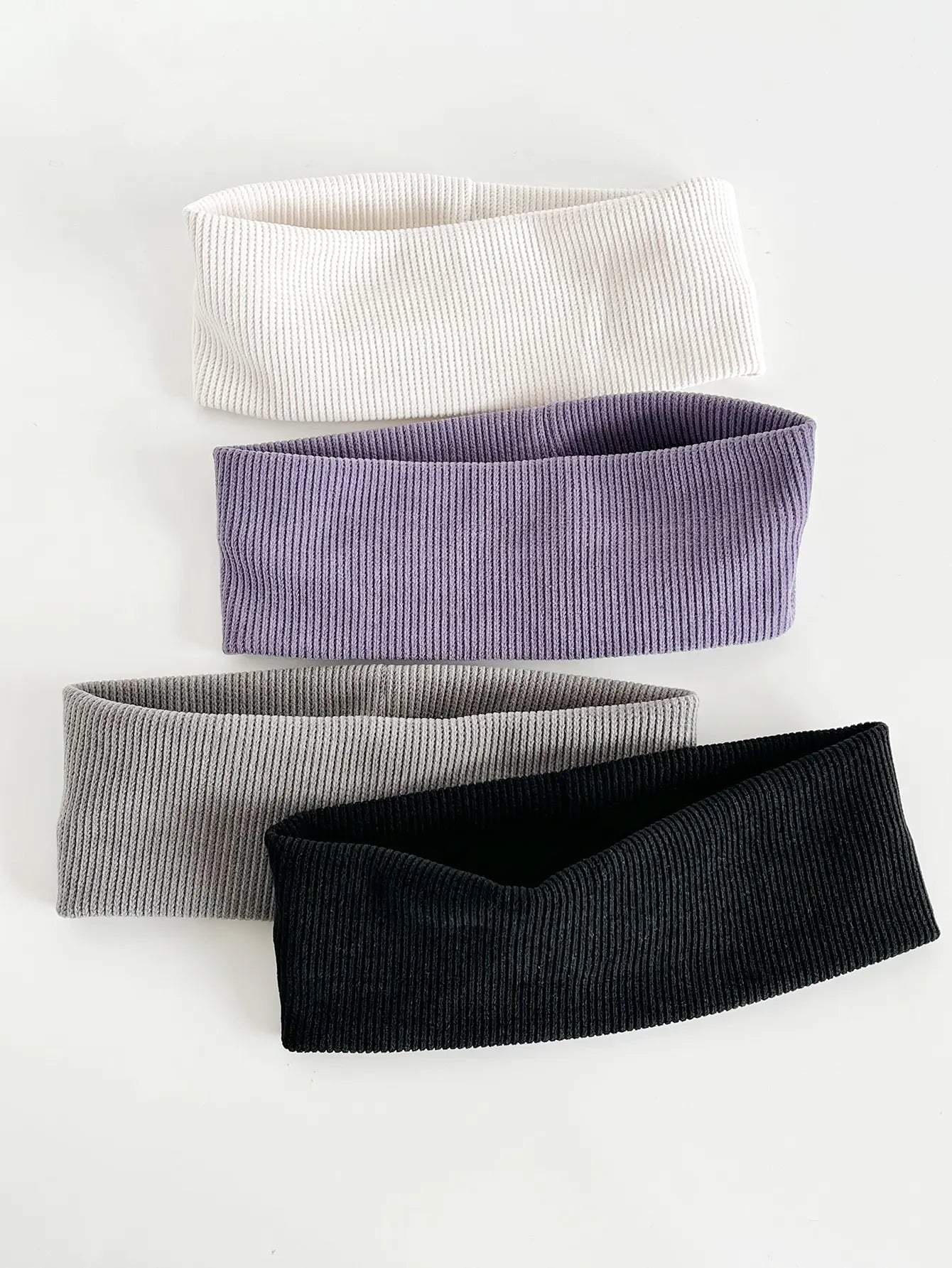 Bandeau Soin Visage Élastique — Lot de 4, Multi-coloris
