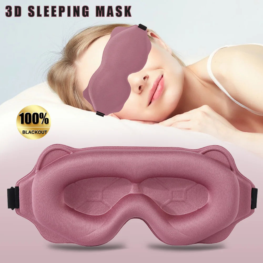 Masque de Nuit 3D Rembourré Anti-Lumière — 5 Coloris