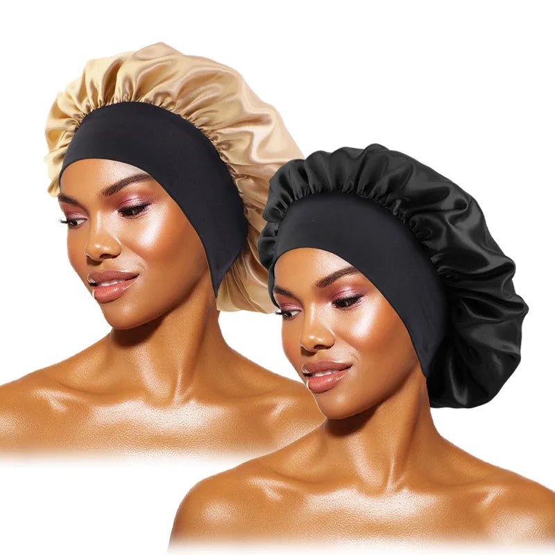 Bonnet de nuit en satin — Protection cheveux afro, tresses & locks