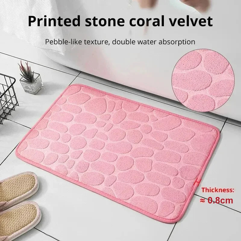 Tapis de bain antidérapant mousse — Doux, confortable & élégant