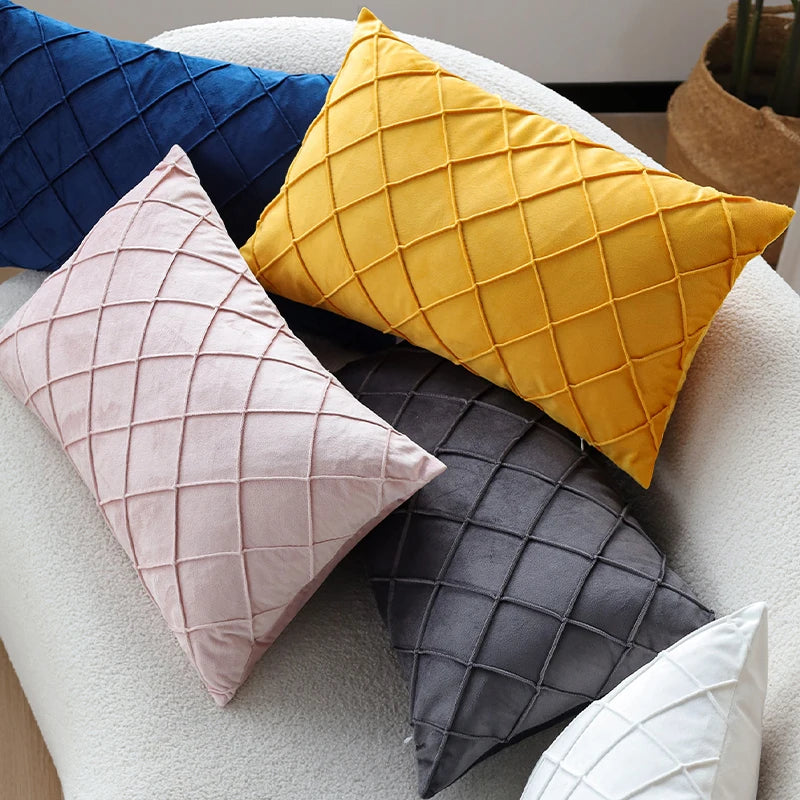 Housse de Coussin Velours 30x50cm — 6 Coloris