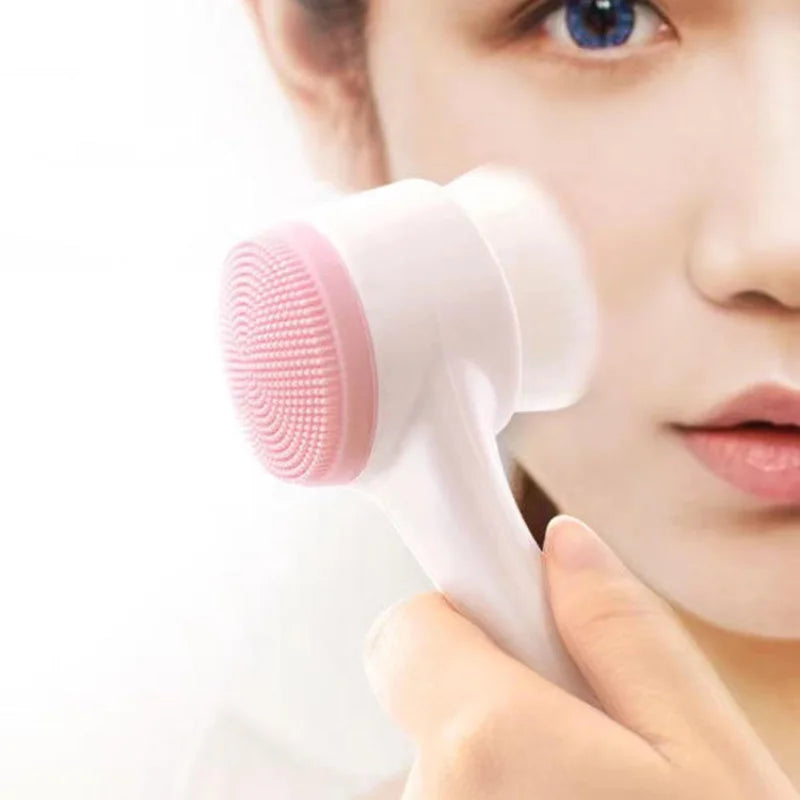Brosse Nettoyante Visage Silicone — Double Face, Exfoliante
