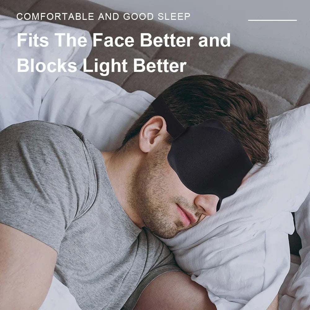 Masque de Nuit 3D Rembourré Anti-Lumière — 5 Coloris