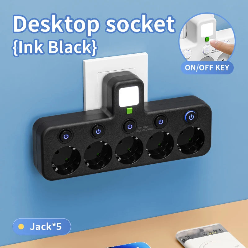 Multiprise Murale Compacte 4 Prises + USB/USB-C