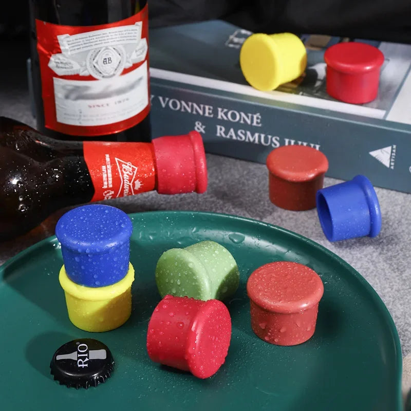 Bouchons Silicone Réutilisables — Conservation Vin, Bière & Champagne