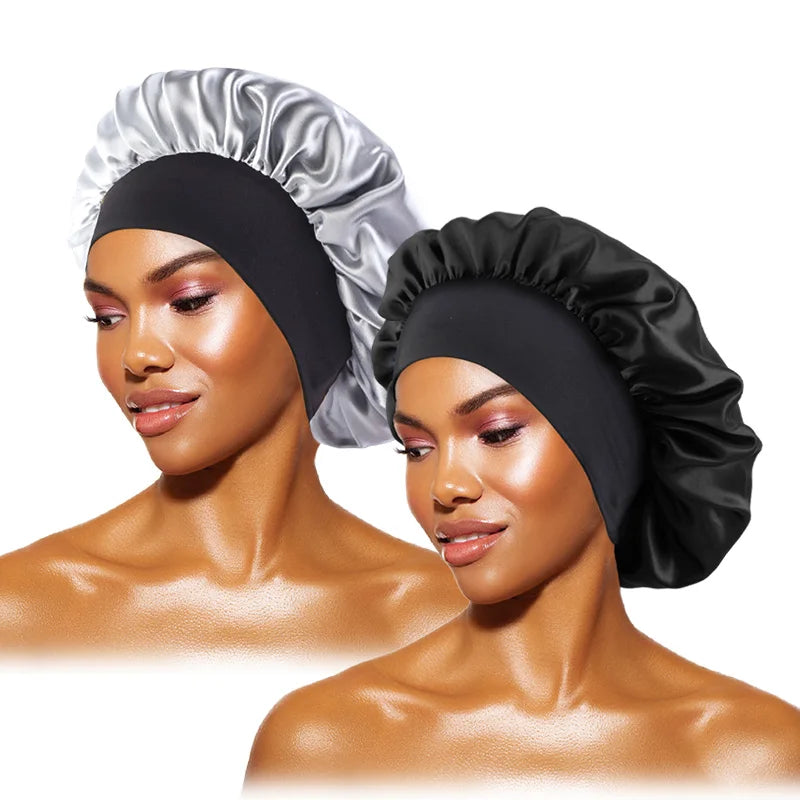 Bonnet de nuit en satin — Protection cheveux afro, tresses & locks