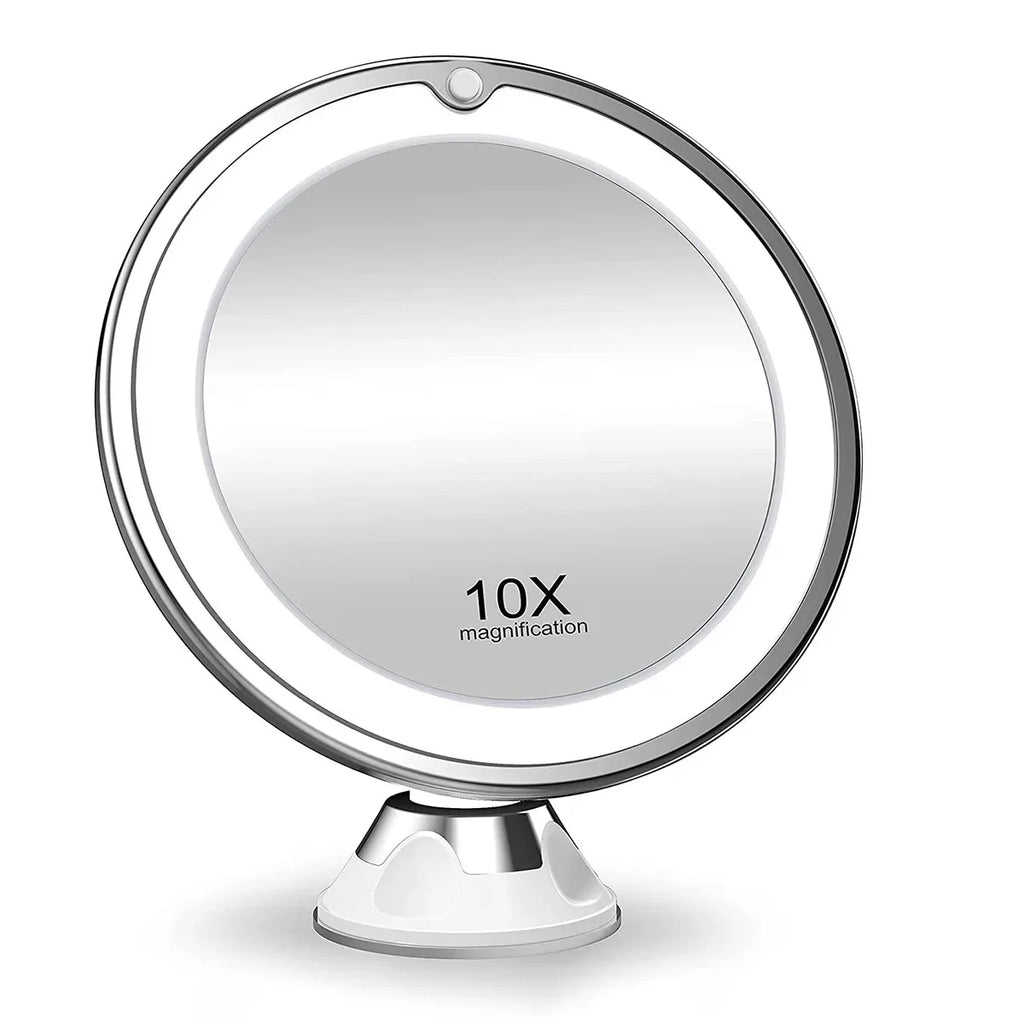 Miroir Grossissant LED Rond 10X — Rasage & Maquillage