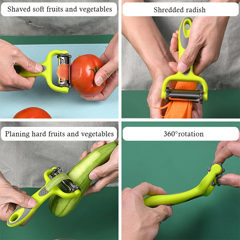 Éplucheur rotatif 3 en 1 — Légumes & fruits