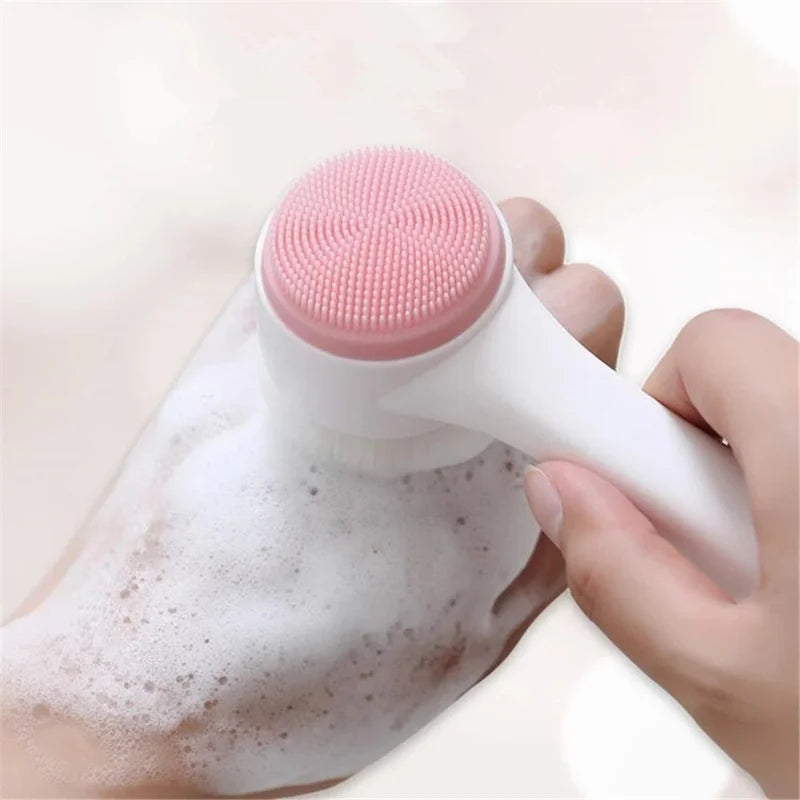 Brosse Nettoyante Visage Silicone — Double Face, Exfoliante