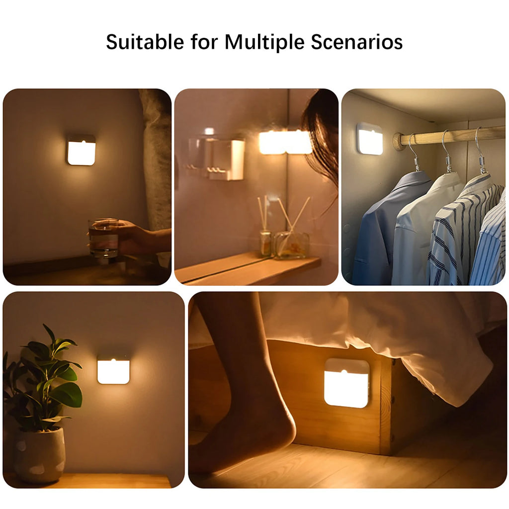 Veilleuse LED Détecteur Mouvement Rechargeable — Sans Perçage