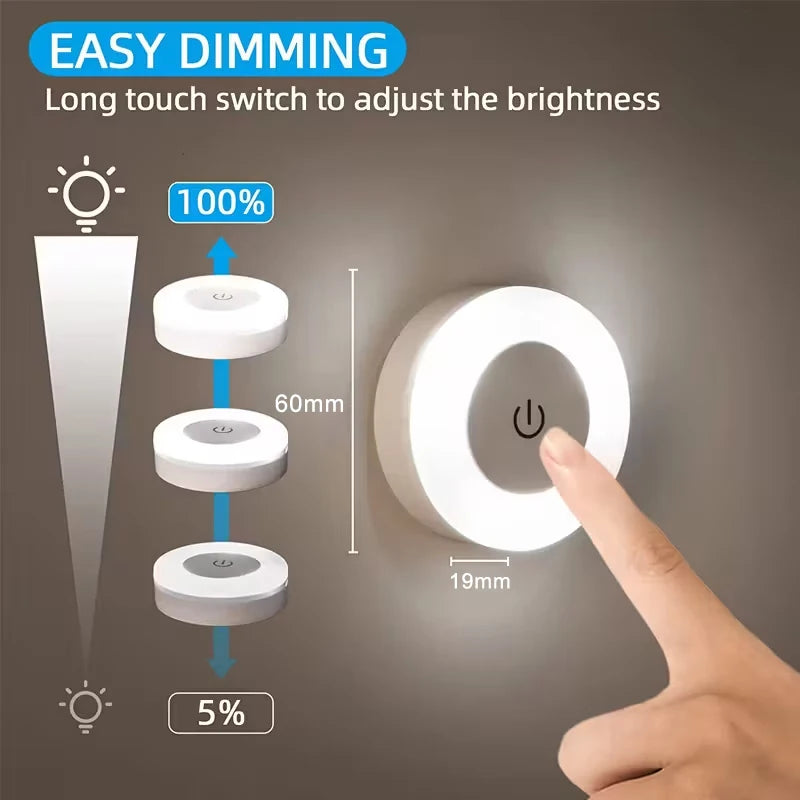 Veilleuse LED Tactile USB Rechargeable Magnétique