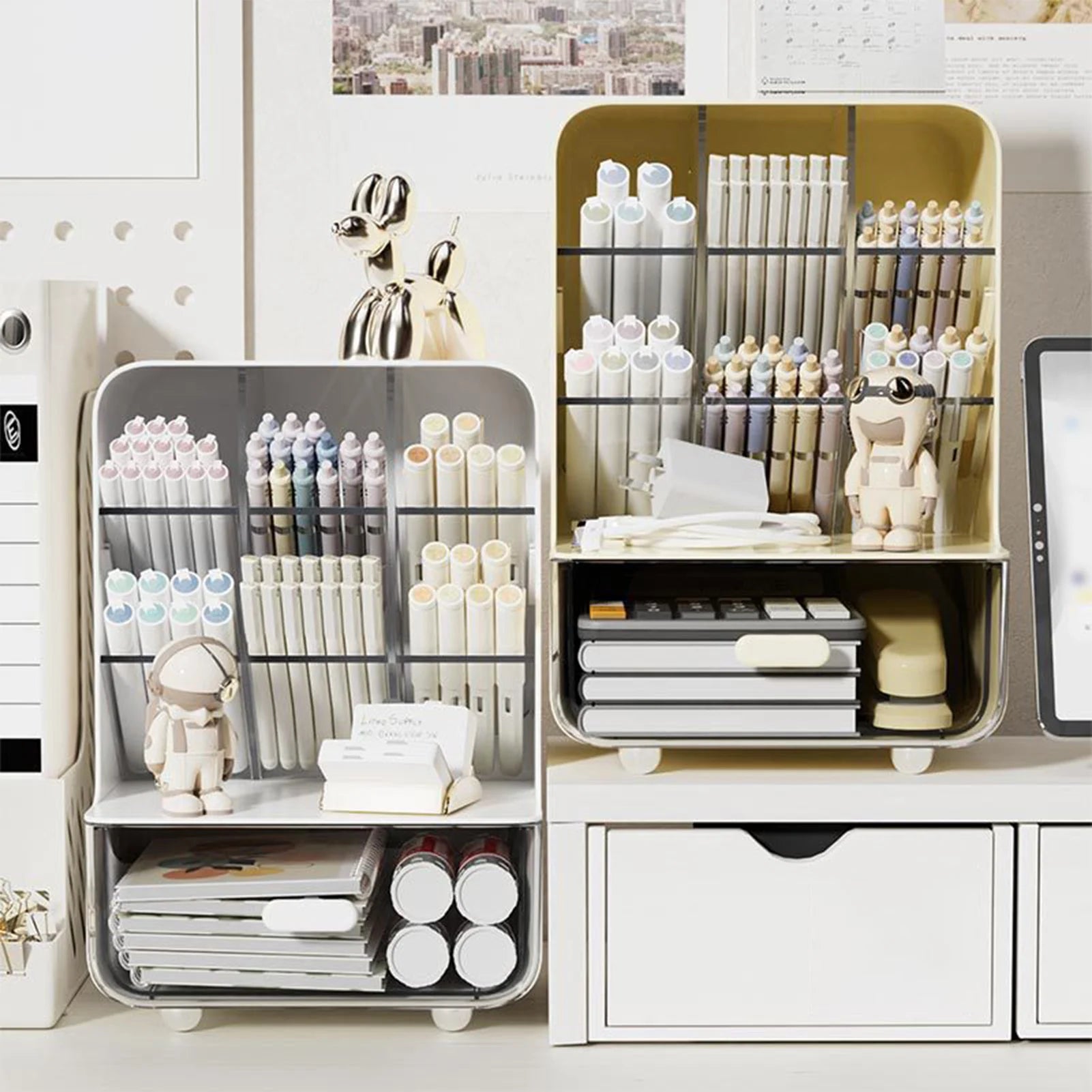 Organisateur Bureau Acrylique Multi-niveaux Transparent