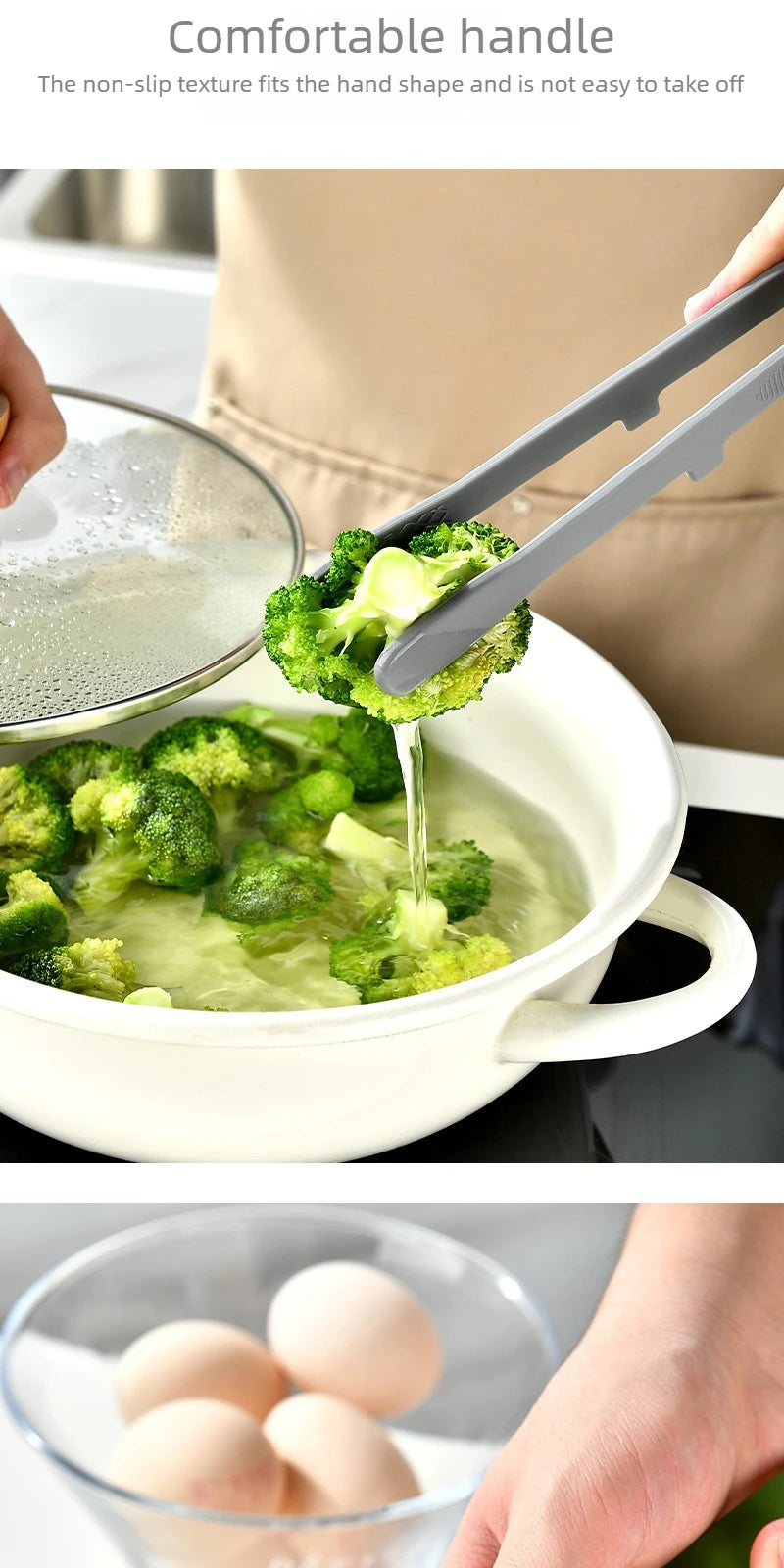Pince Silicone Cuisine — Toast, Salades & Grillades