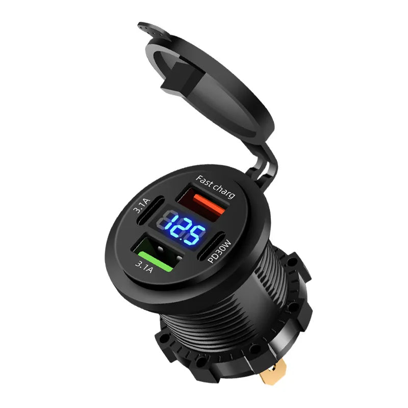 Chargeur Voiture USB-C Multi-ports — Charge Rapide 12V/24V