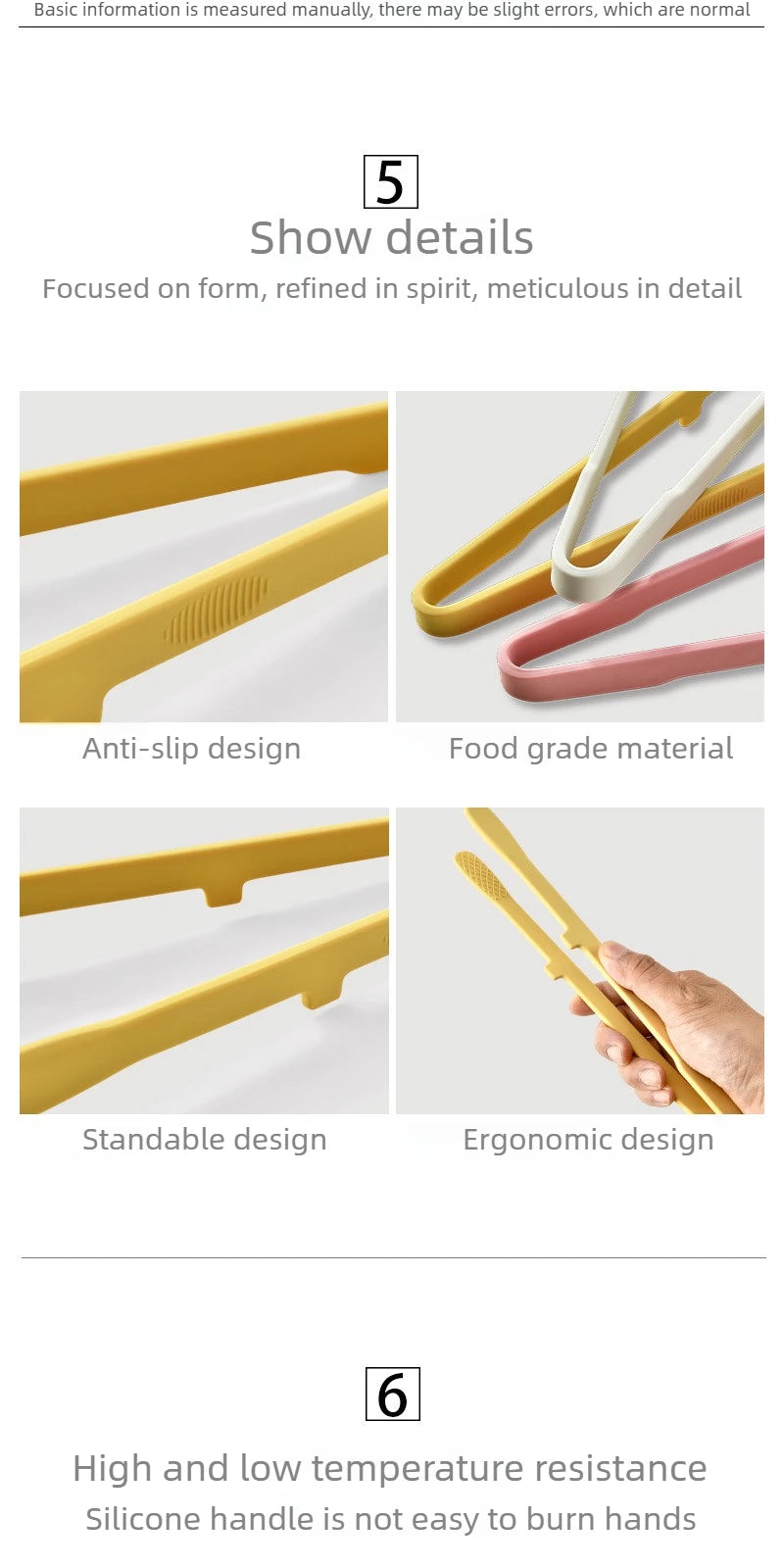 Pince Silicone Cuisine — Toast, Salades & Grillades