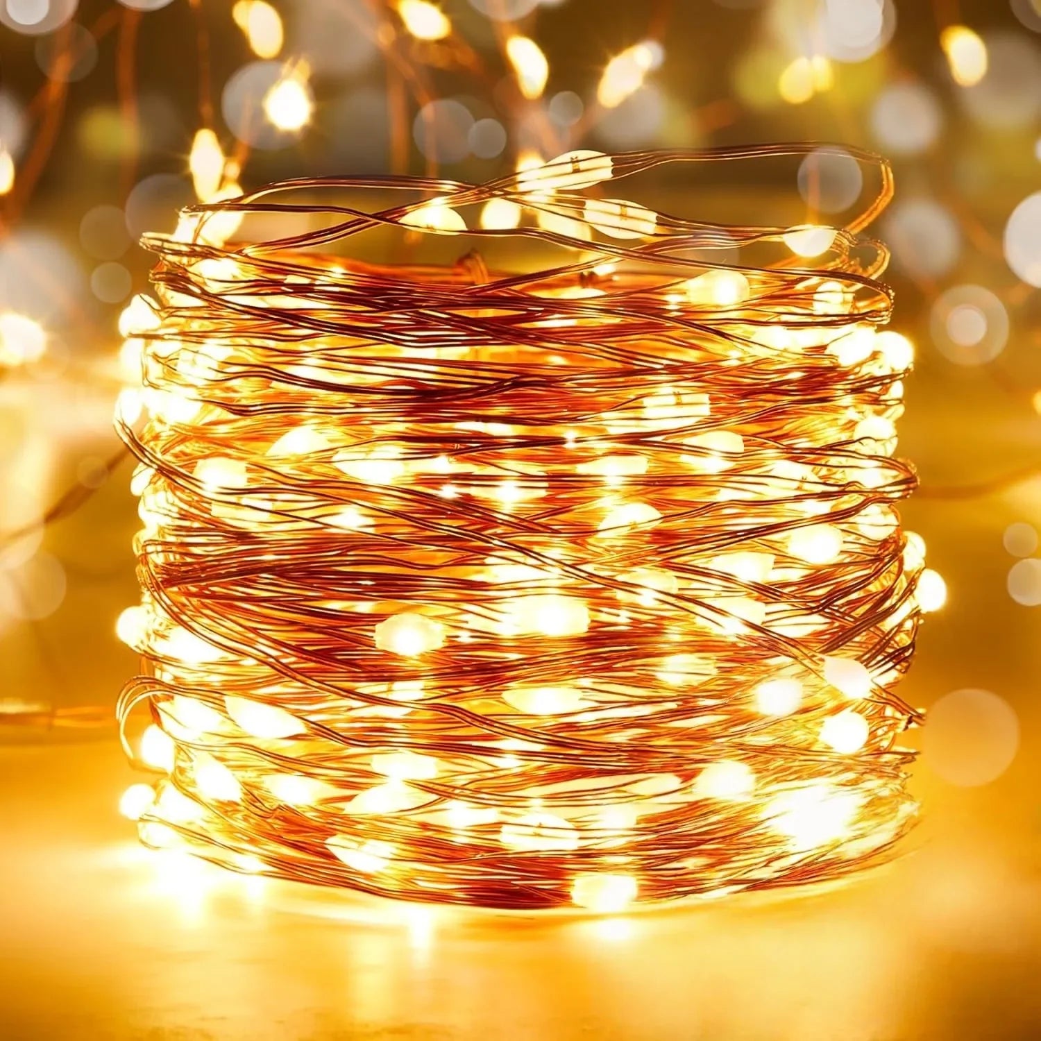 Guirlande Lumineuse LED à Piles — Fil de Cuivre, Déco Salon & Chambre