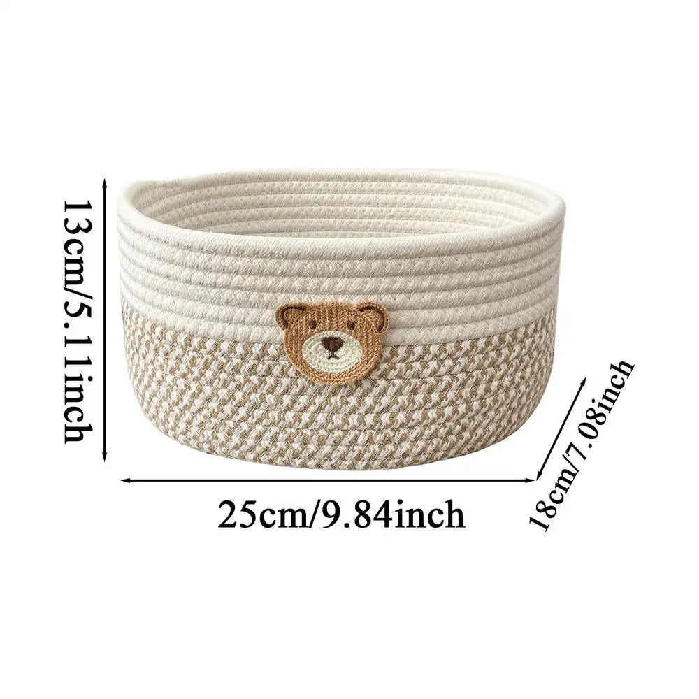 Panier Rangement Corde de Coton — Style Bohème