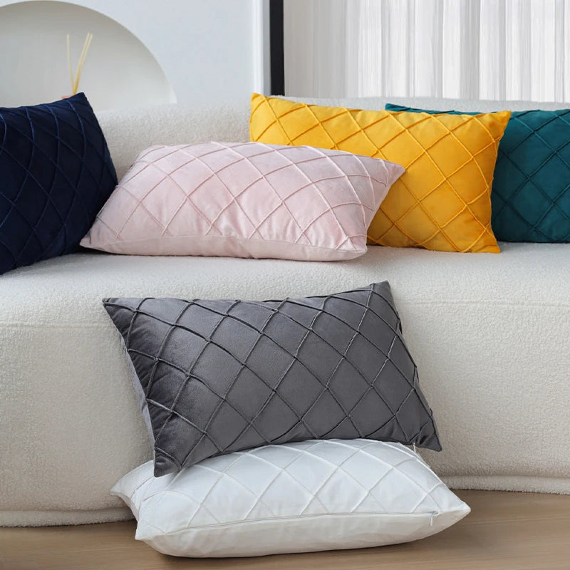 Housse de Coussin Velours 30x50cm — 6 Coloris
