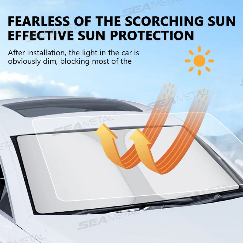 Pare-Soleil SEAMETAL Voiture — Protection UV Pliable Taille S/L