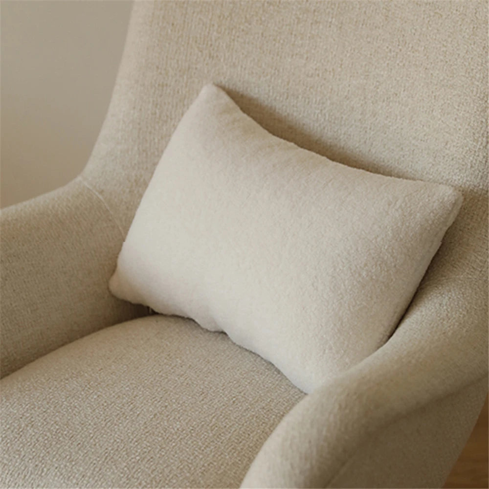 Housse de Coussin Velours Ultra-Doux Blanc