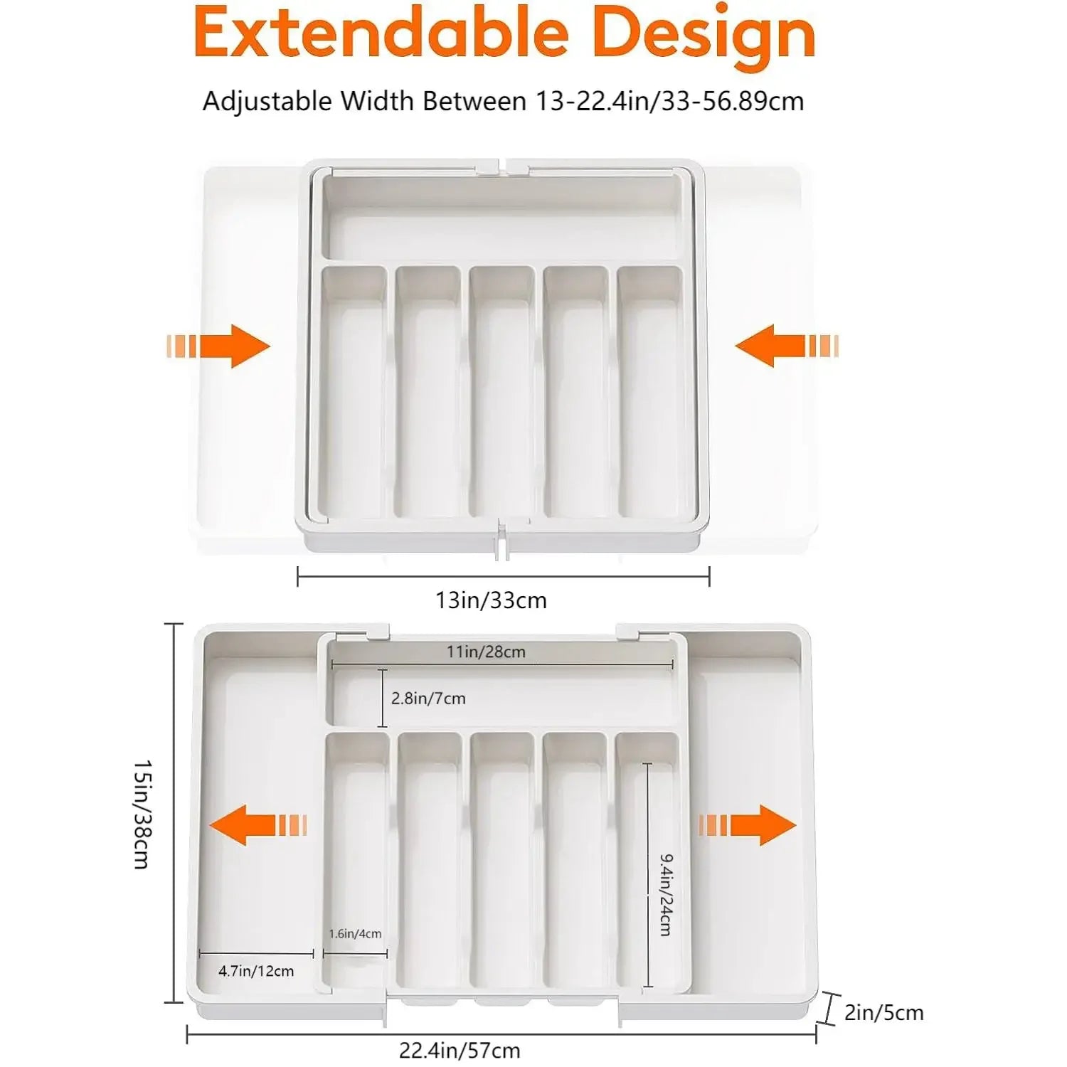 Organisateur Tiroir Couverts Extensible — Cuisine