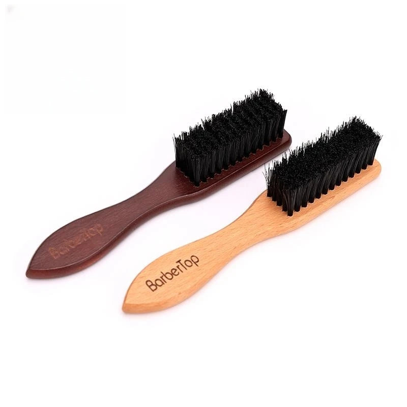 Brosse Barbe Barbertop Poils Naturels — Manche Bois