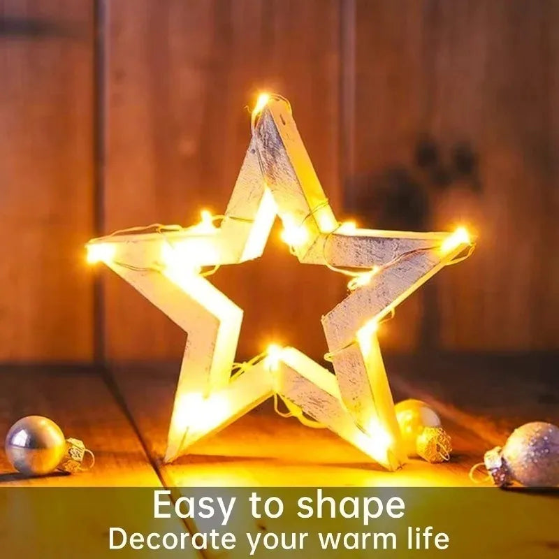 Guirlande Lumineuse LED à Piles — Fil de Cuivre, Déco Salon & Chambre