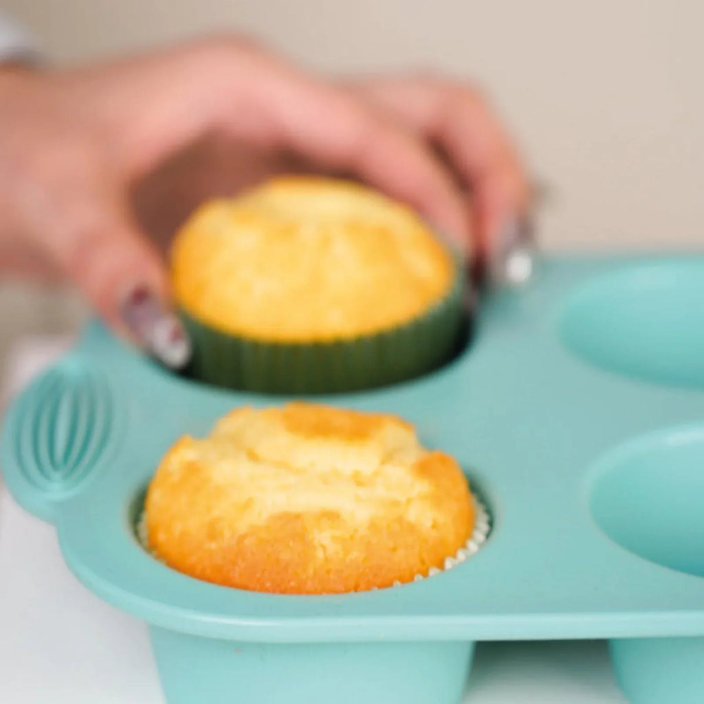 Moule Silicone Muffins & Cupcakes — 6 Cavités Antiadhésif