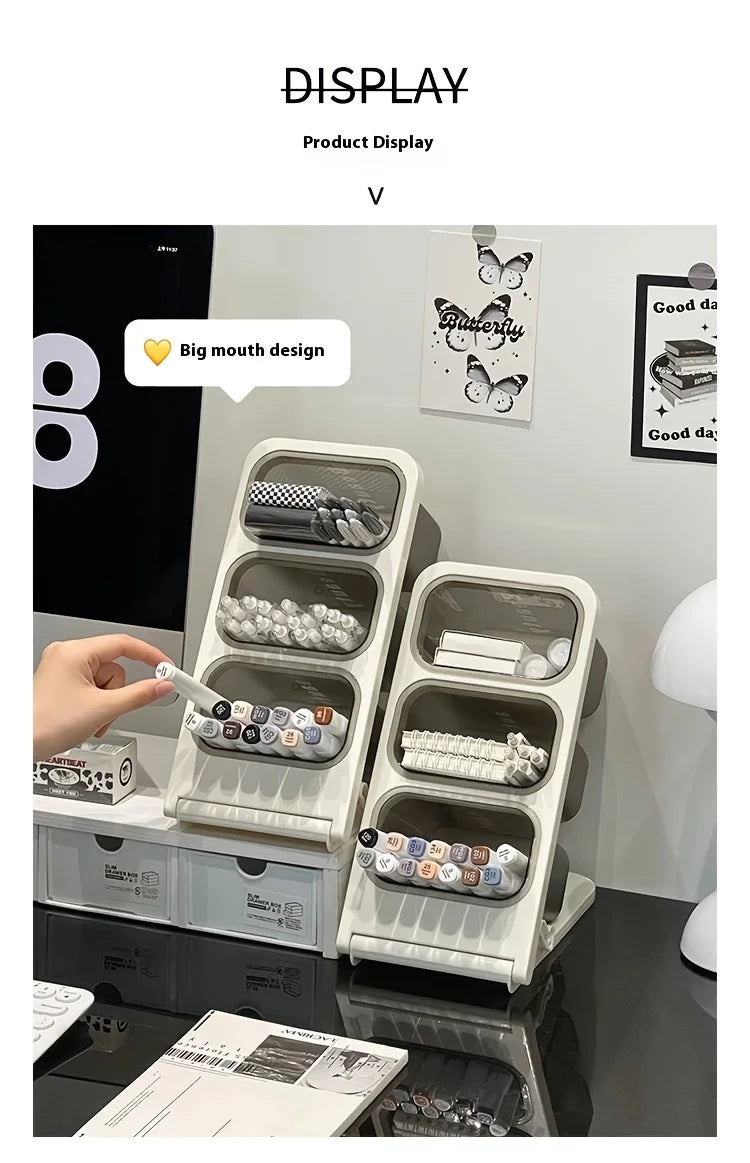 Organisateur Bureau Grand Format Blanc