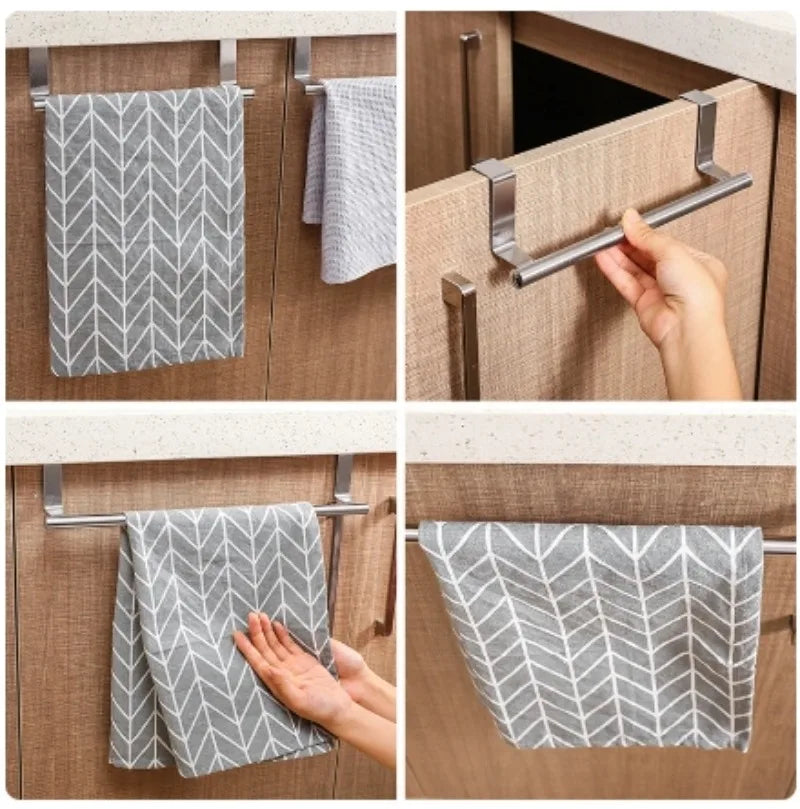 Porte-serviettes sur porte — Inox, sans perçage