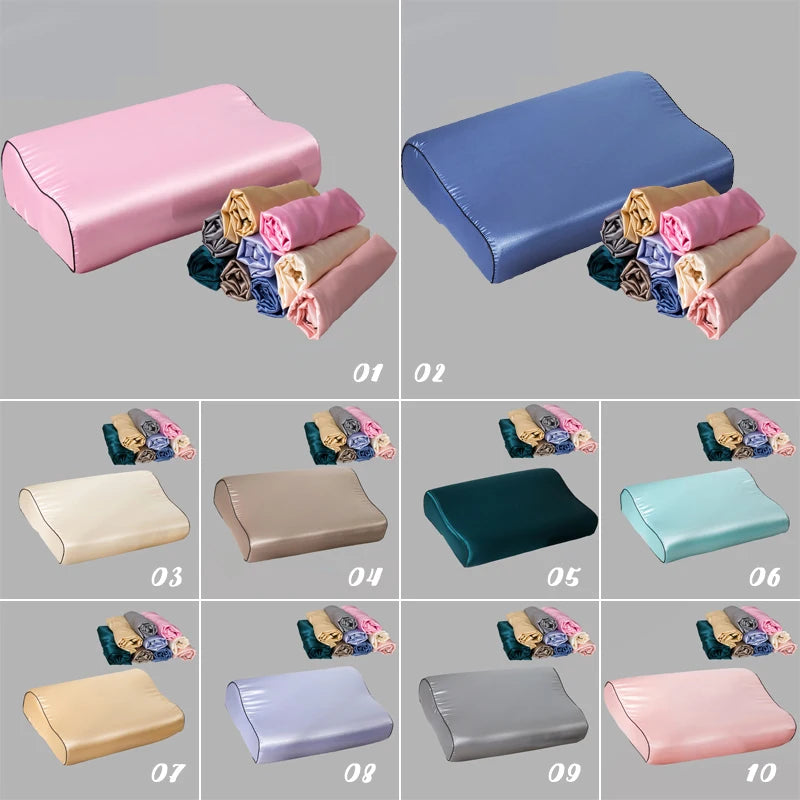 Taie d'Oreiller Satin Doux Anti-Frisottis — 10 Coloris
