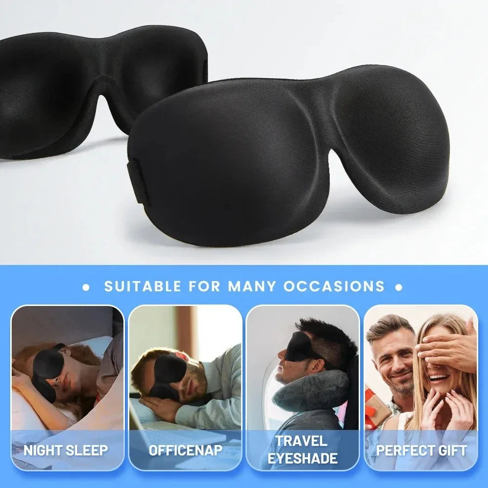 Masque de Nuit 3D Mousse Mémoire Anti-Lumière