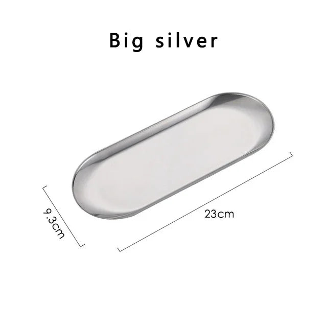 Plateau Inox Doré ou Argenté — Cuisine & Décoration