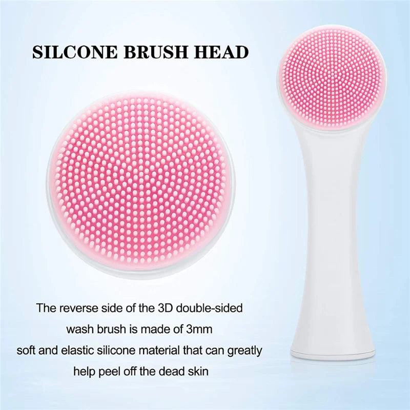Brosse Nettoyante Visage Silicone — Double Face, Exfoliante