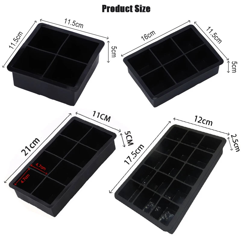 Moule à glaçons géant silicone — Grandes formes carrées