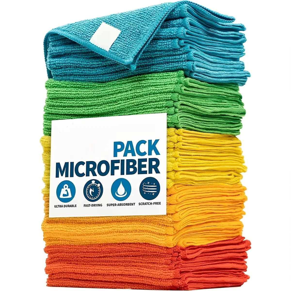 Chiffons microfibre multi-usages — Cuisine, salle de bain & surfaces délicates