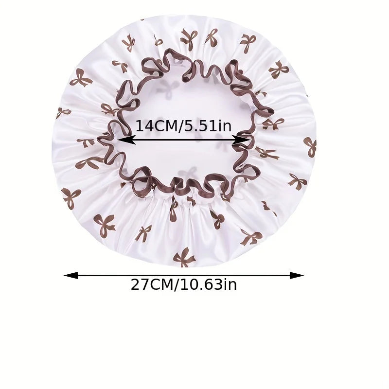 Bonnet de Douche Double Couche Imperméable — Motifs Colorés