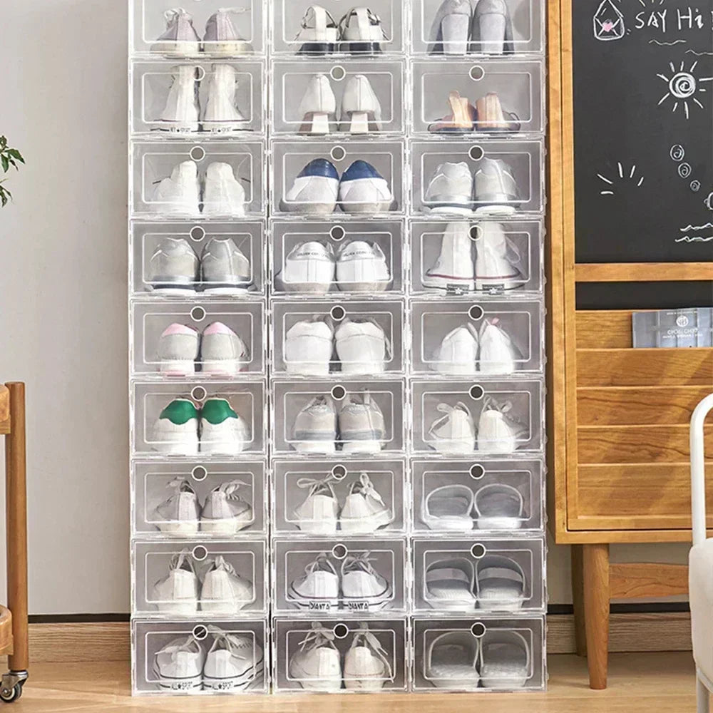 Boîtes à Chaussures Transparentes Empilables — Lot 6pcs