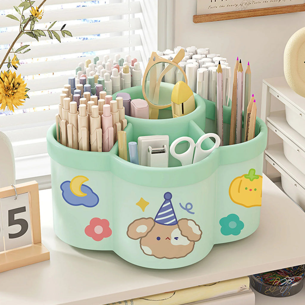 Porte-stylos Rotatif 360° Grande Capacité Bureau