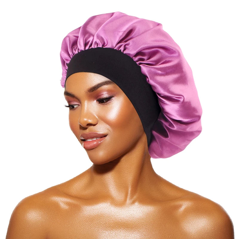 Bonnet de nuit en satin — Protection cheveux afro, tresses & locks