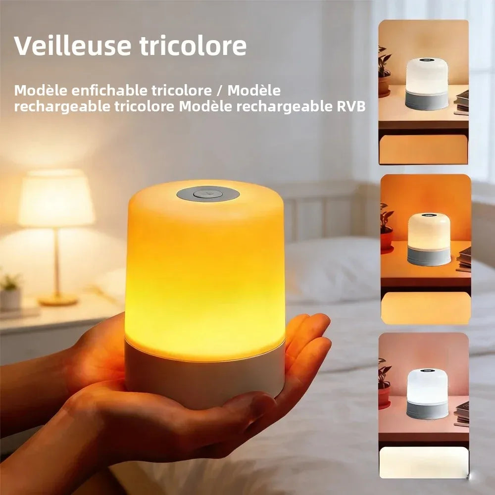 Lampe de Bureau LED Tactile Rechargeable — RGB & Blanc
